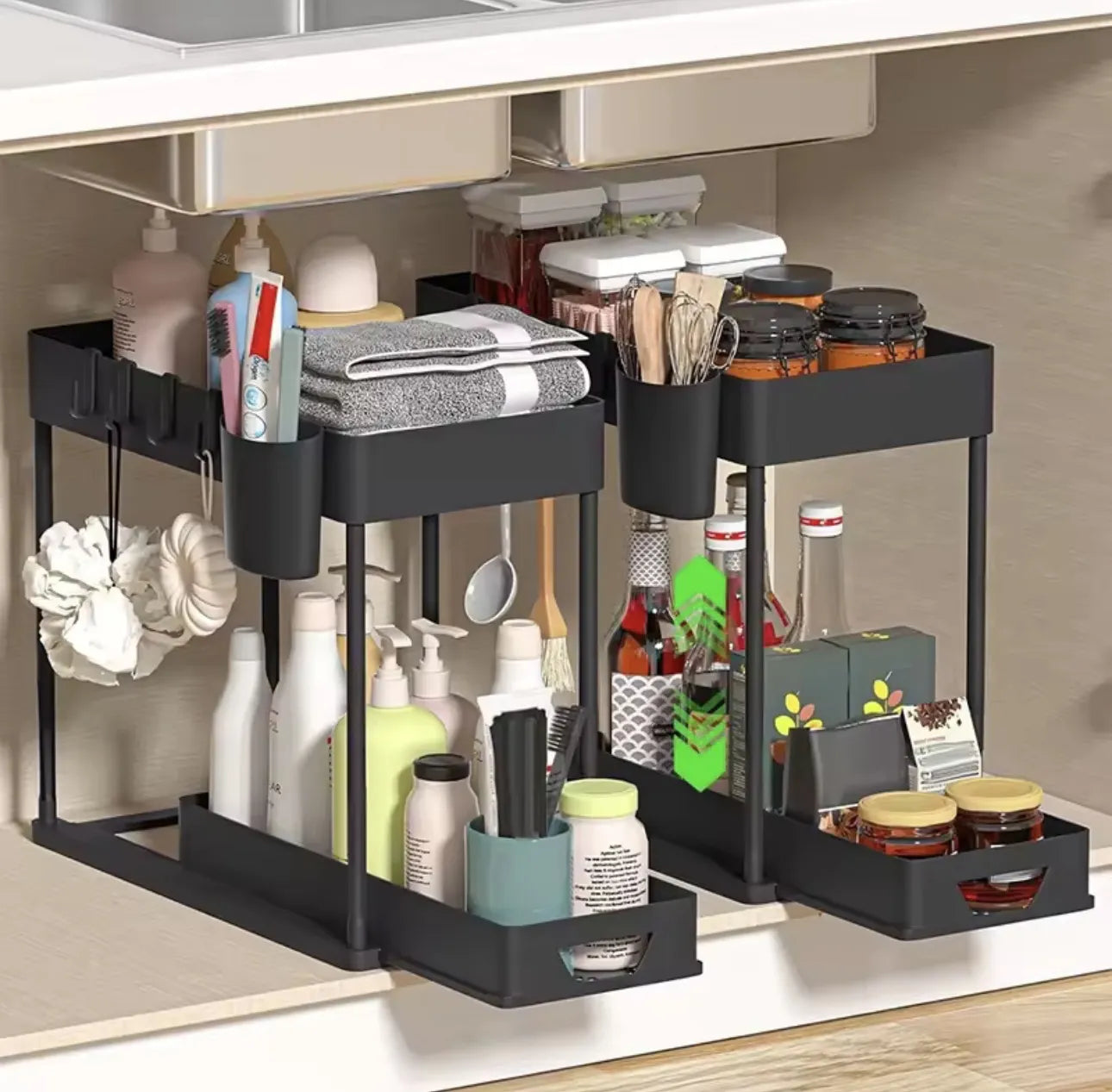 Tiroir 2 niveaux coulissant