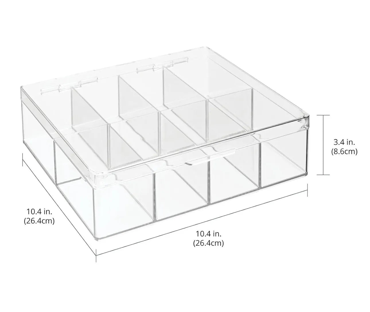 Boîte de rangement en plexiglass
