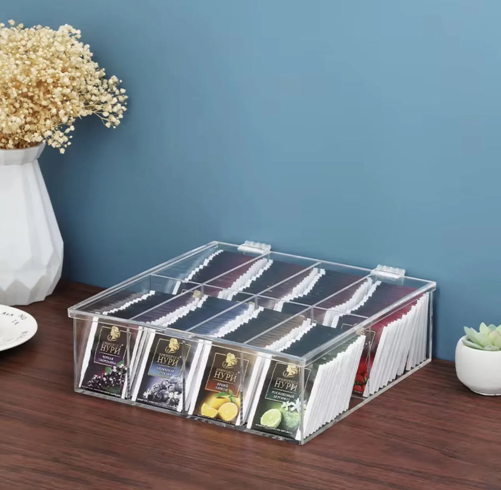 Boîte de rangement en plexiglass