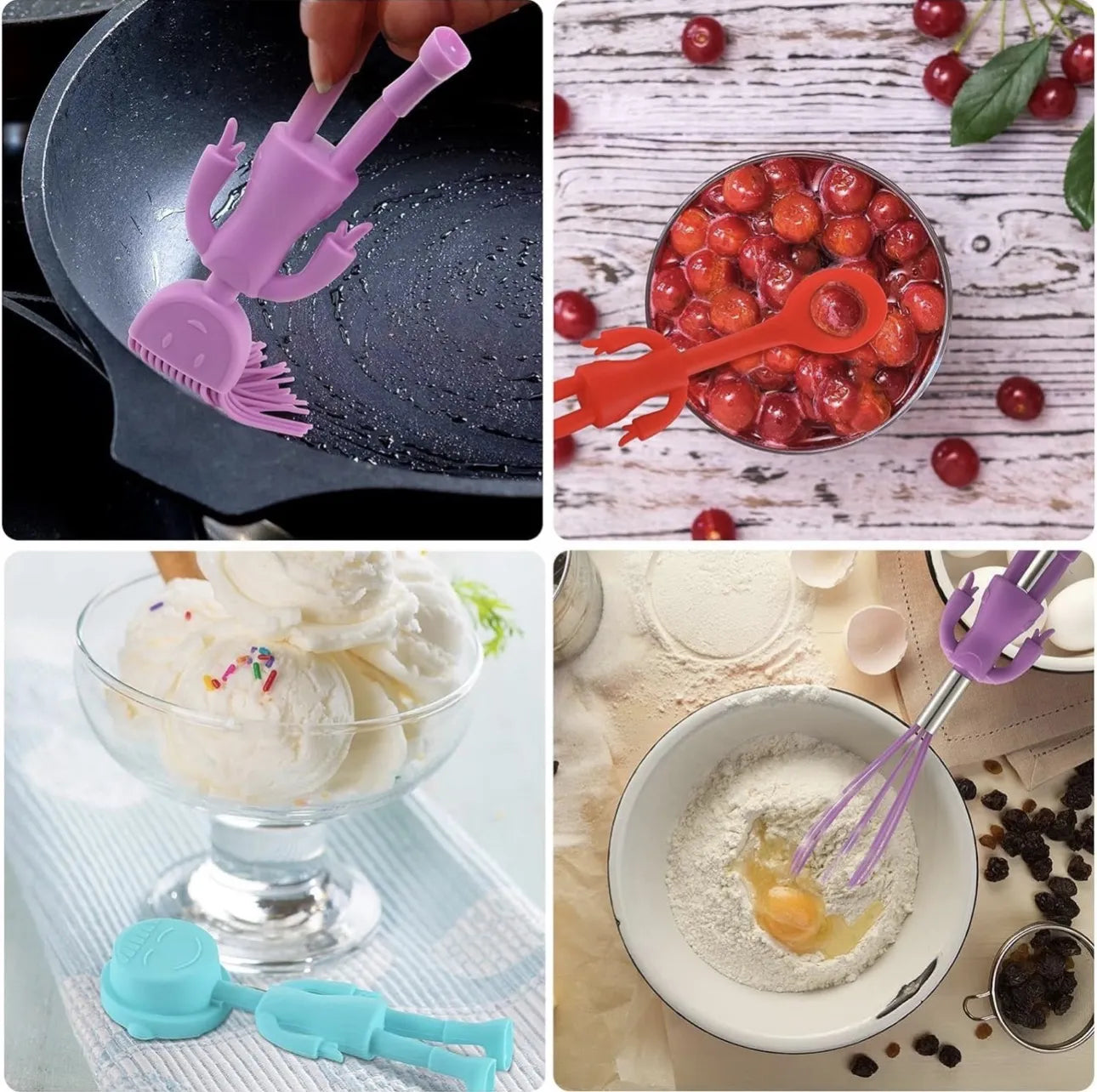 Lot de 5 ustensiles en silicone