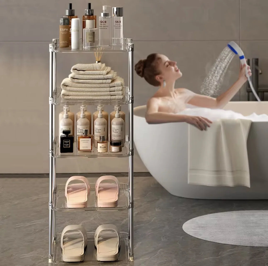 Etagère 5 niveaux en plexiglass