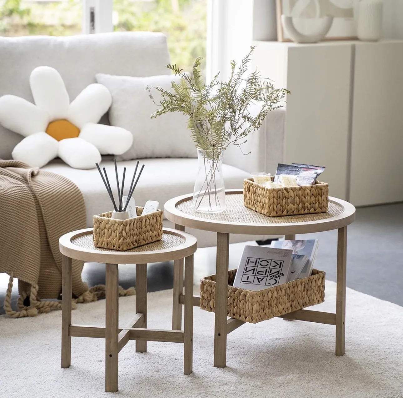 Lot de 3 paniers de rangement