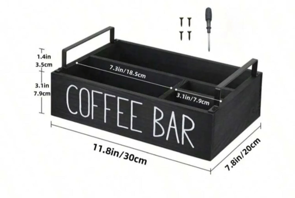 Boite de rangement café en bois