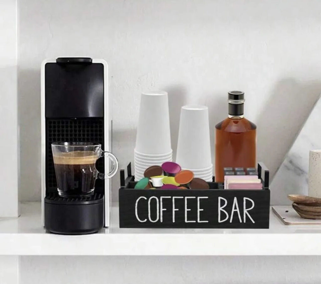 Boite de rangement café en bois