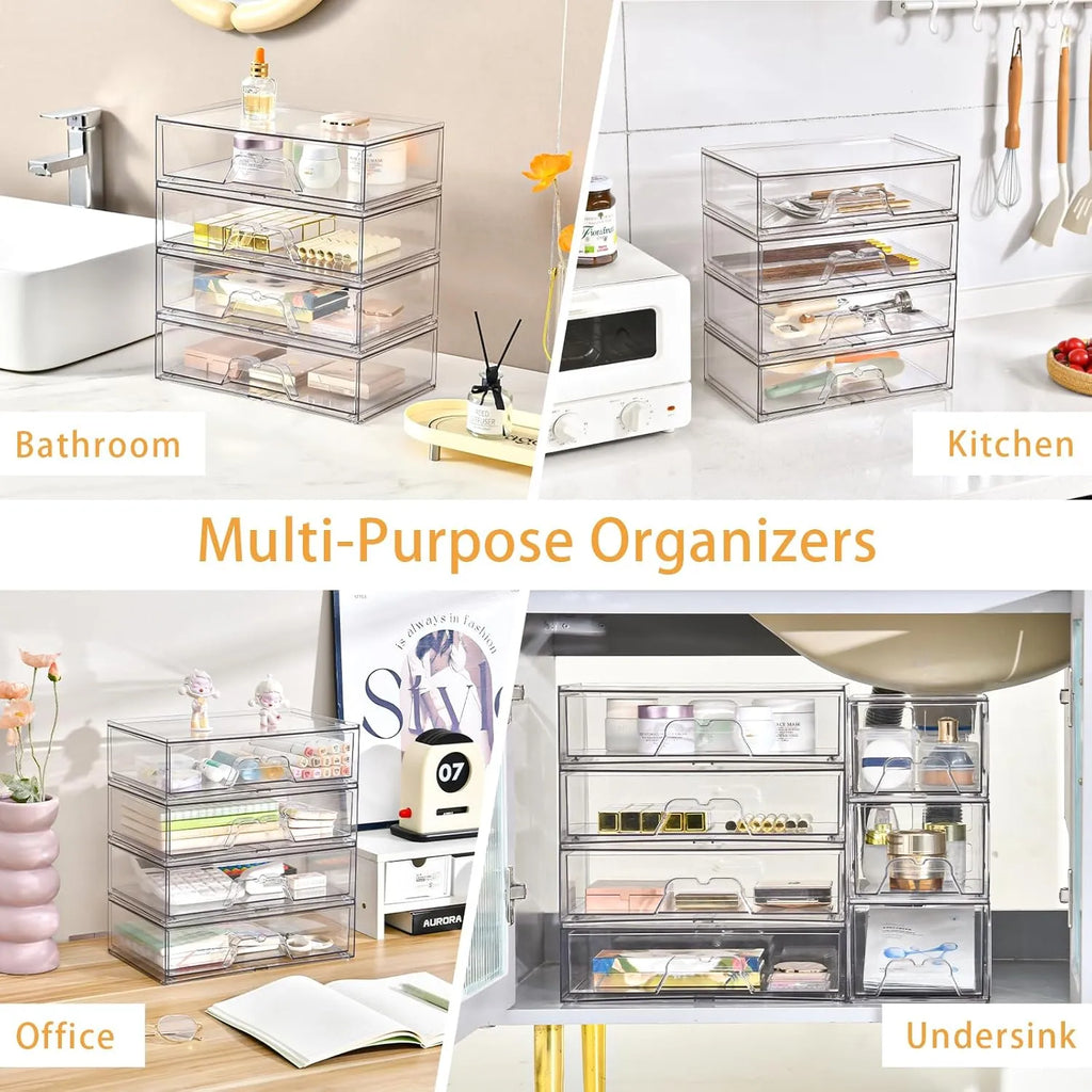 Tiroir de rangement en plexiglass