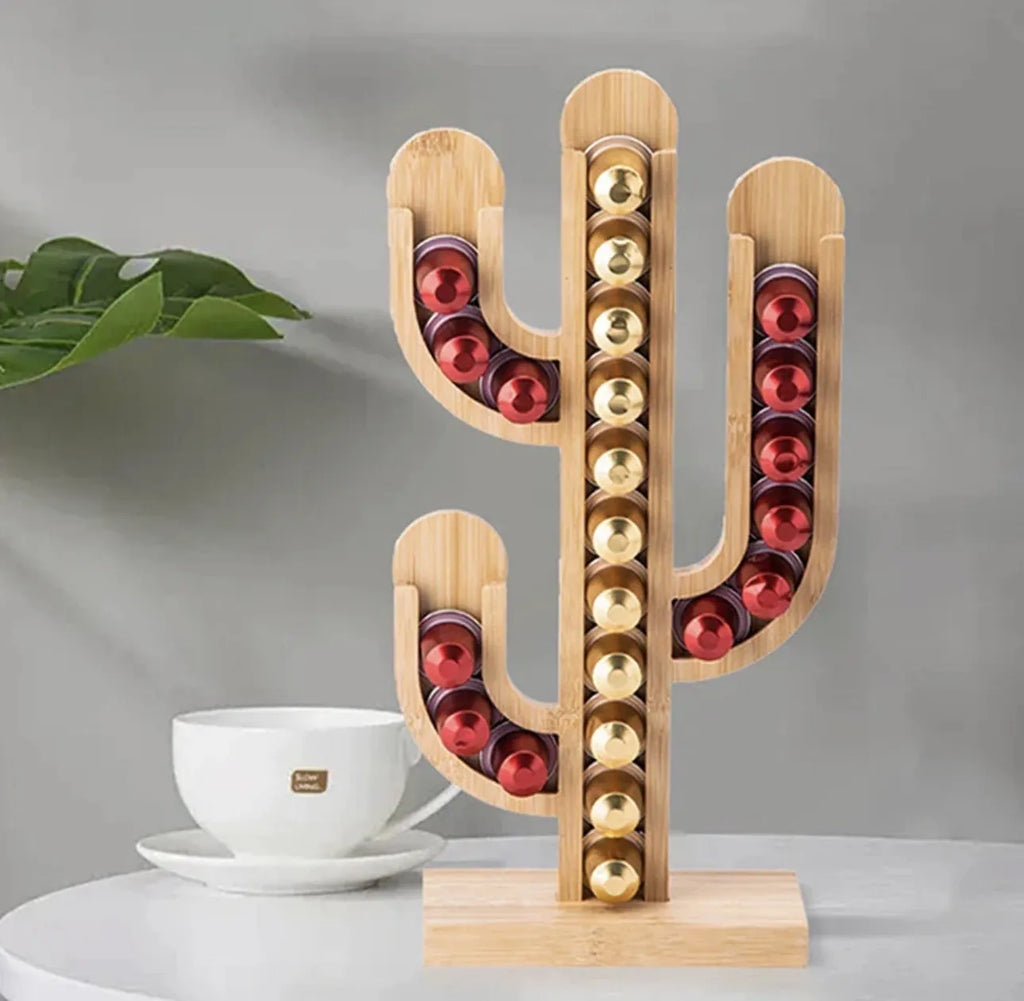 Support de capsules en bois