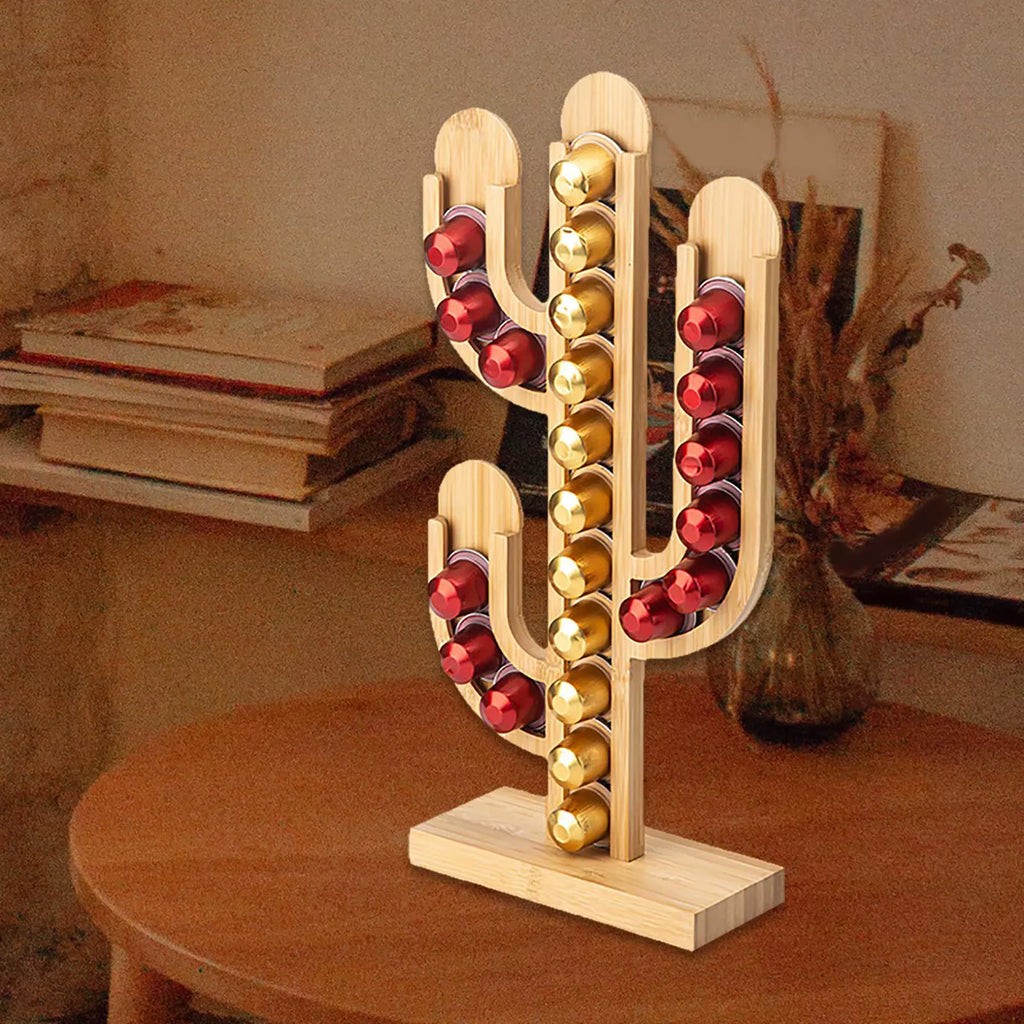 Support de capsules en bois