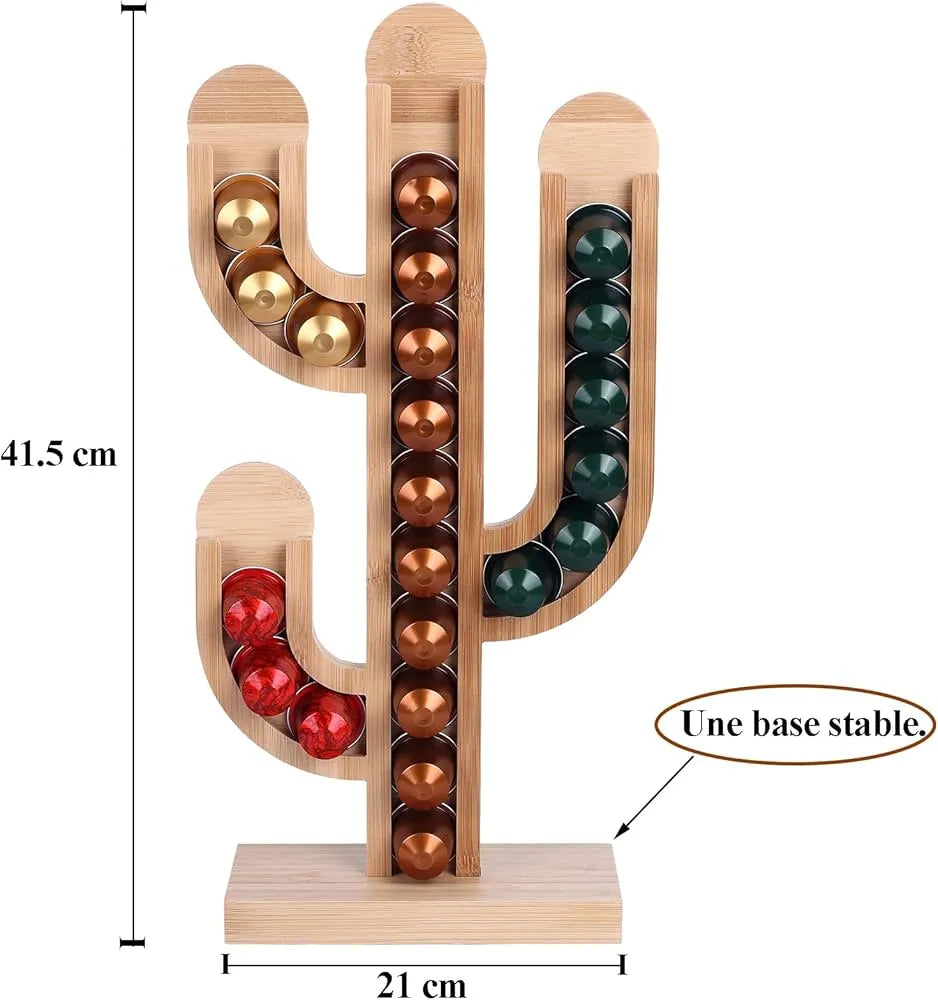 Support de capsules en bois