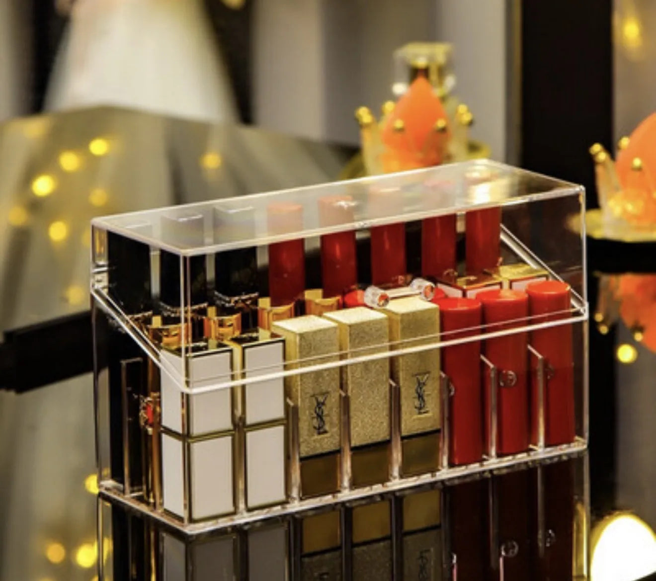 Boîte de rangement rouges à lèvres