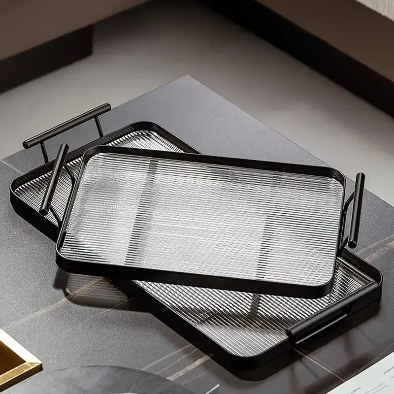 Lot de 2 plateaux en plexiglass