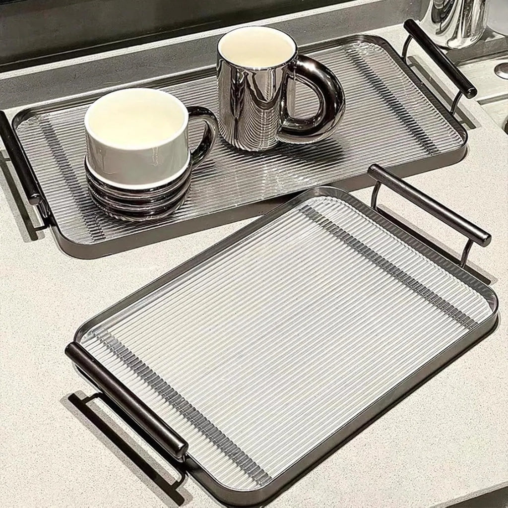 Lot de 2 plateaux en plexiglass