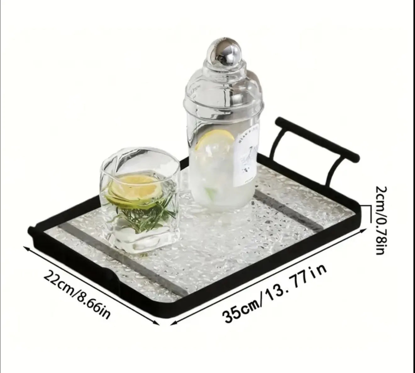 Lot de 2 plateaux en plexiglass