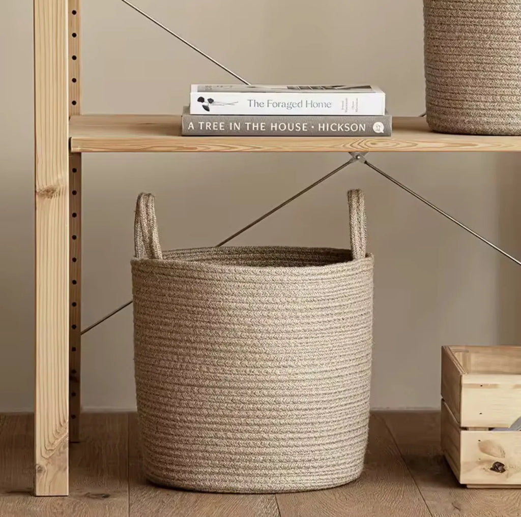 Lot de 3 paniers en jute