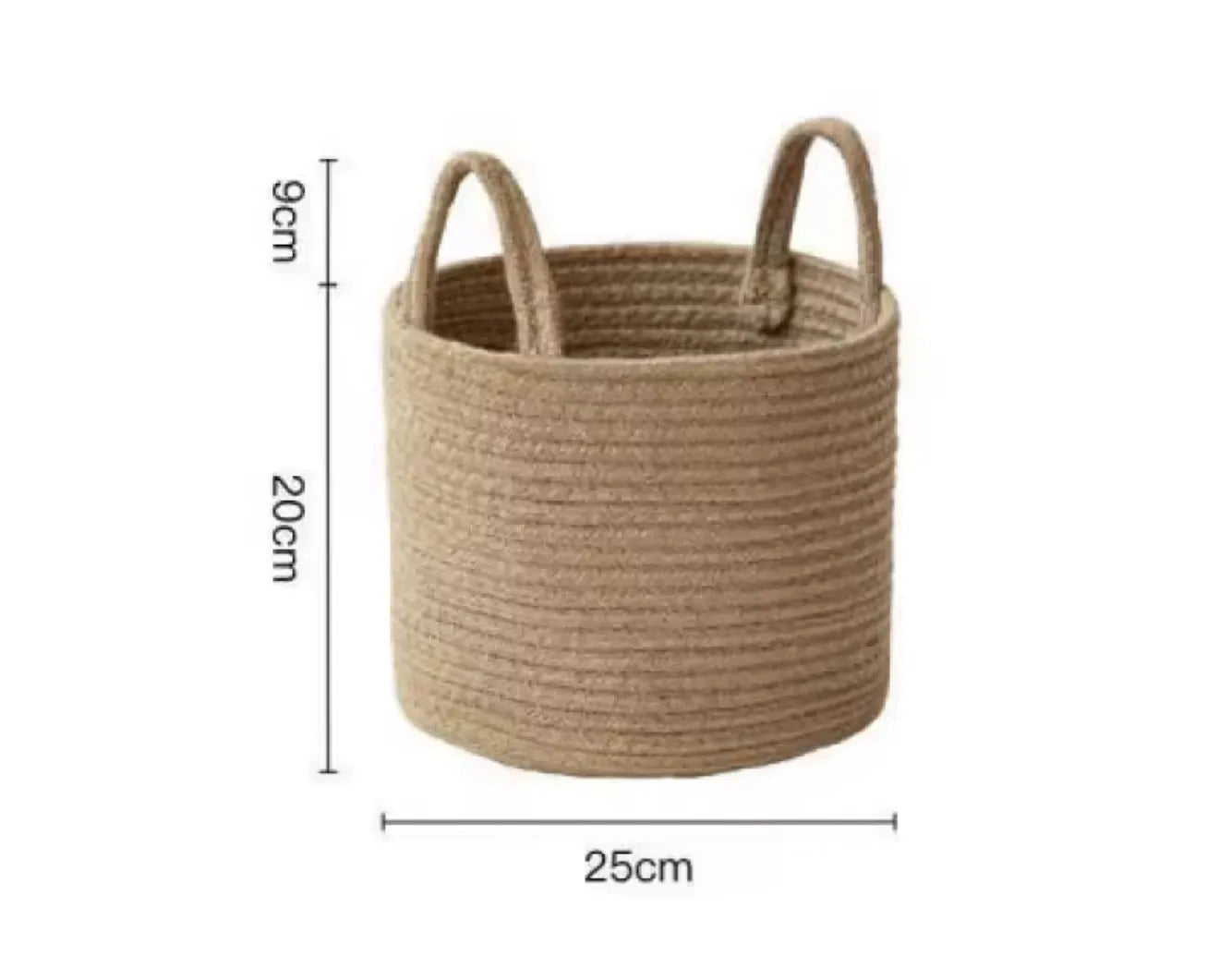 Lot de 3 paniers en jute