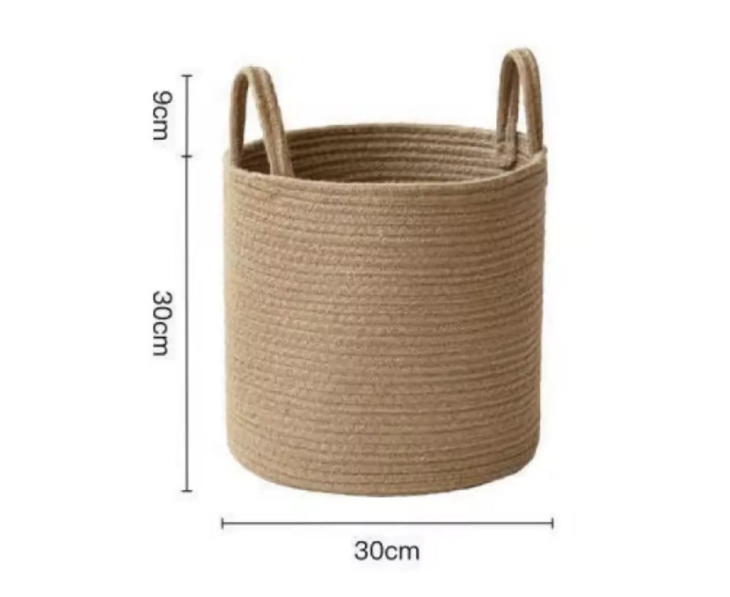 Lot de 3 paniers en jute