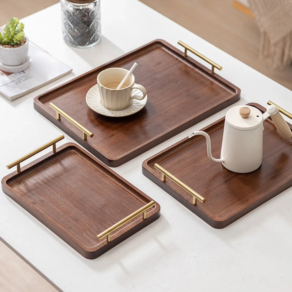 Lot de 3 plateaux en bois