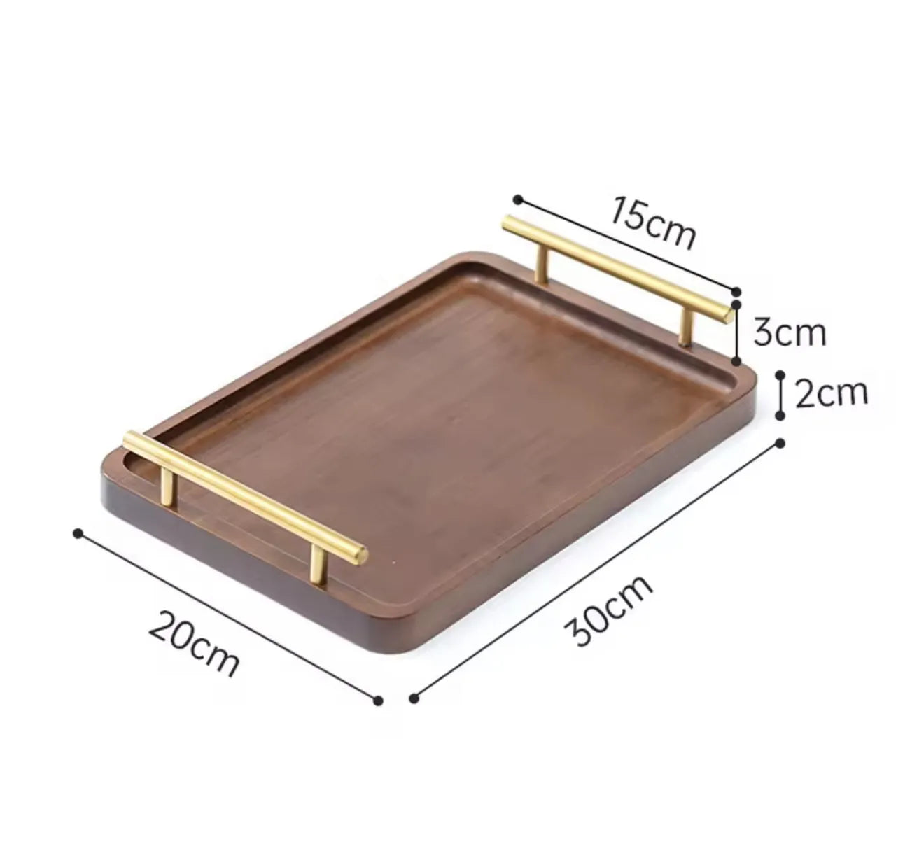 Lot de 3 plateaux en bois