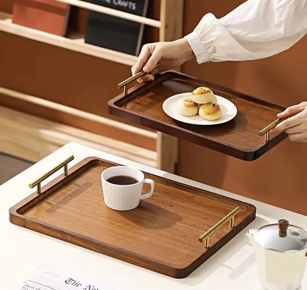 Lot de 3 plateaux en bois