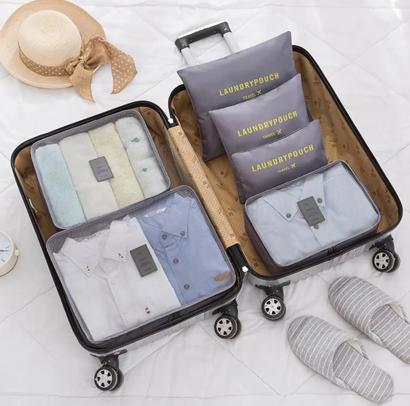 Lot de 6 trousses de voyage