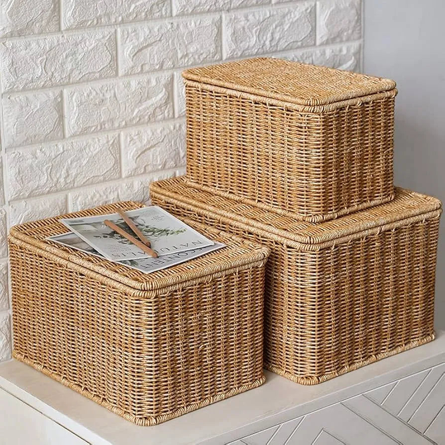 Lot de 3 paniers de rangement