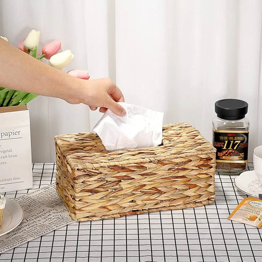 Boite à mouchoirs tissée