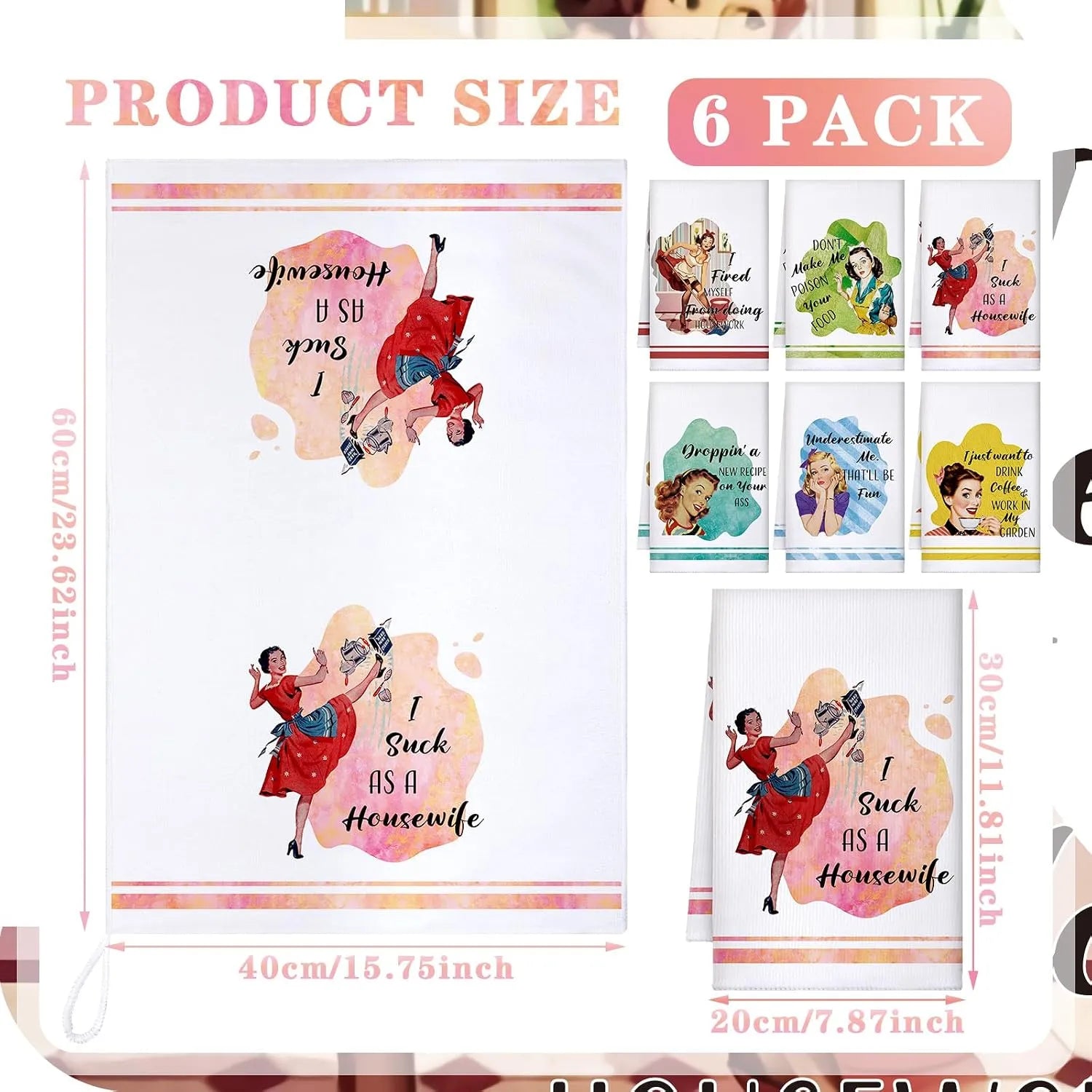 Lot de 4 serviettes de cuisine