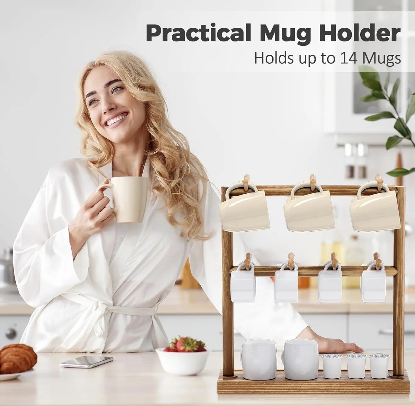 Porte-tasses en bois