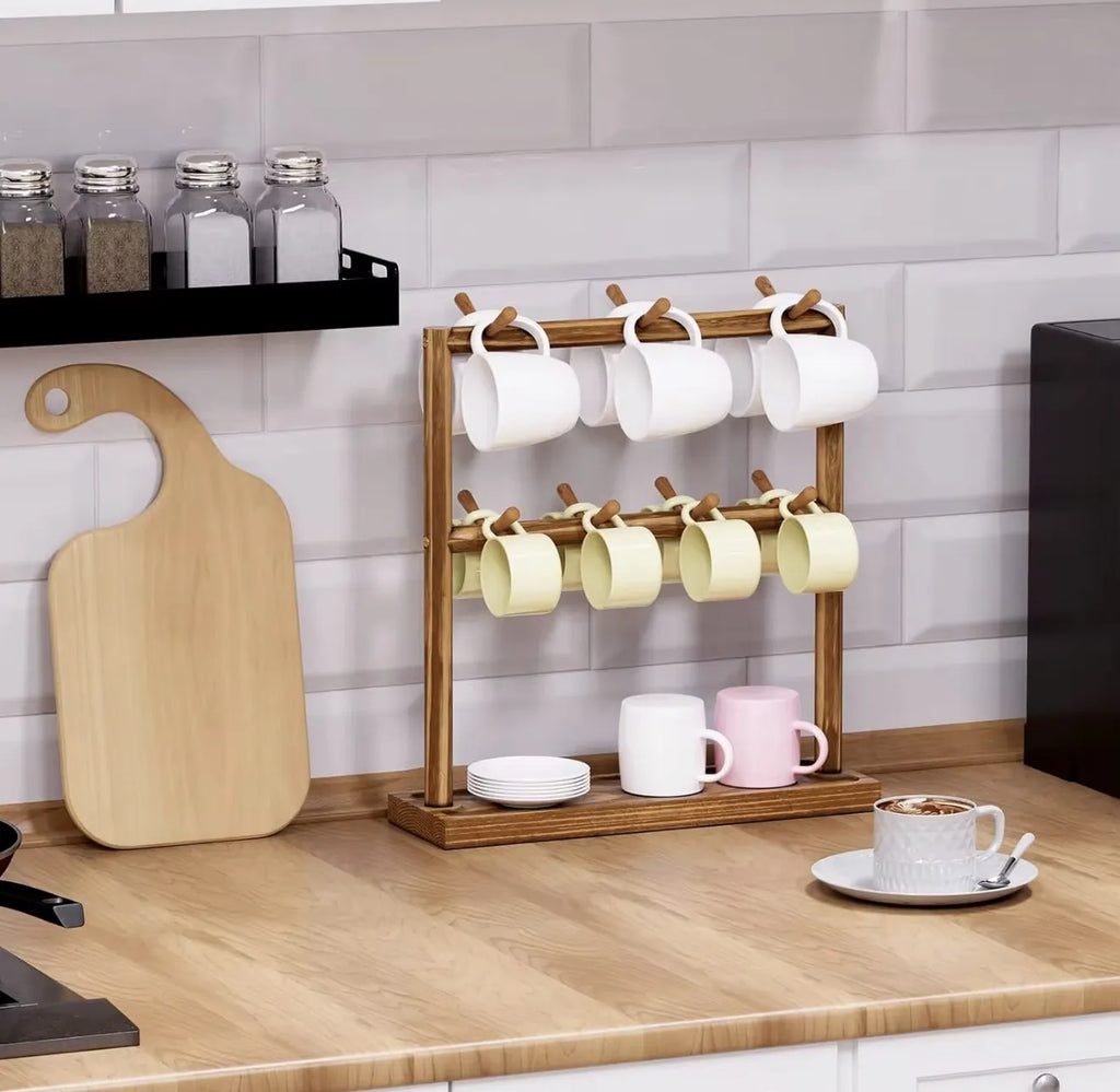 Porte-tasses en bois