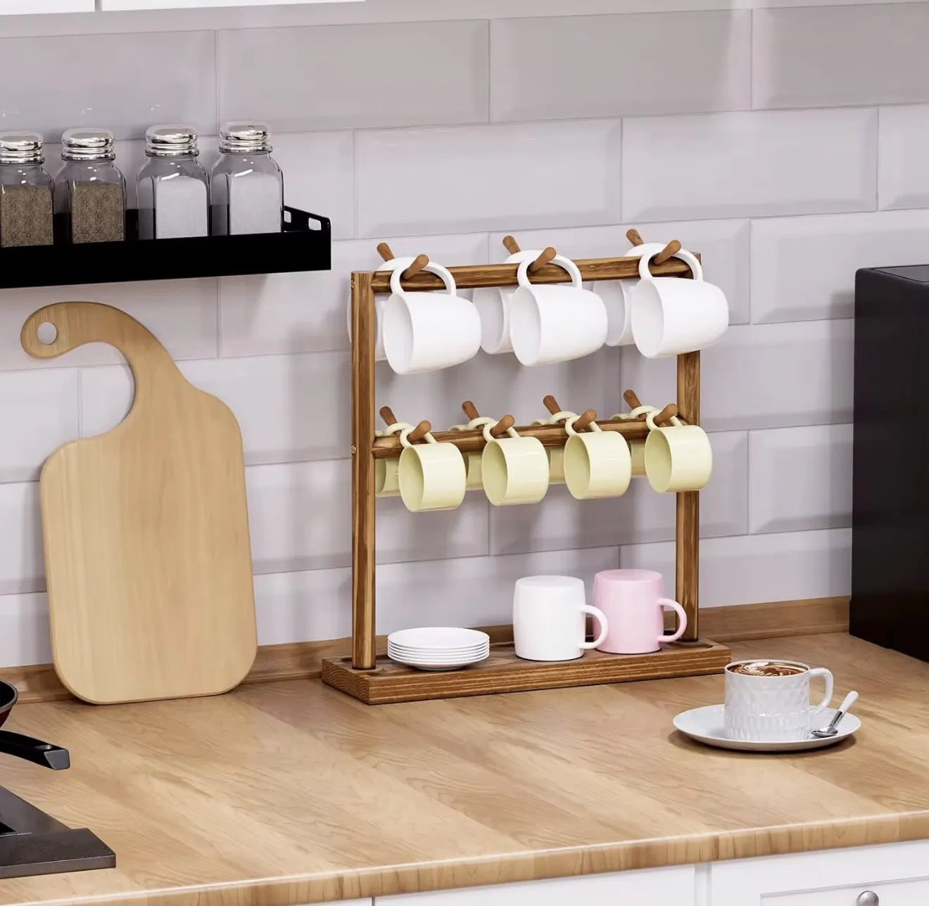 Porte-tasses en bois