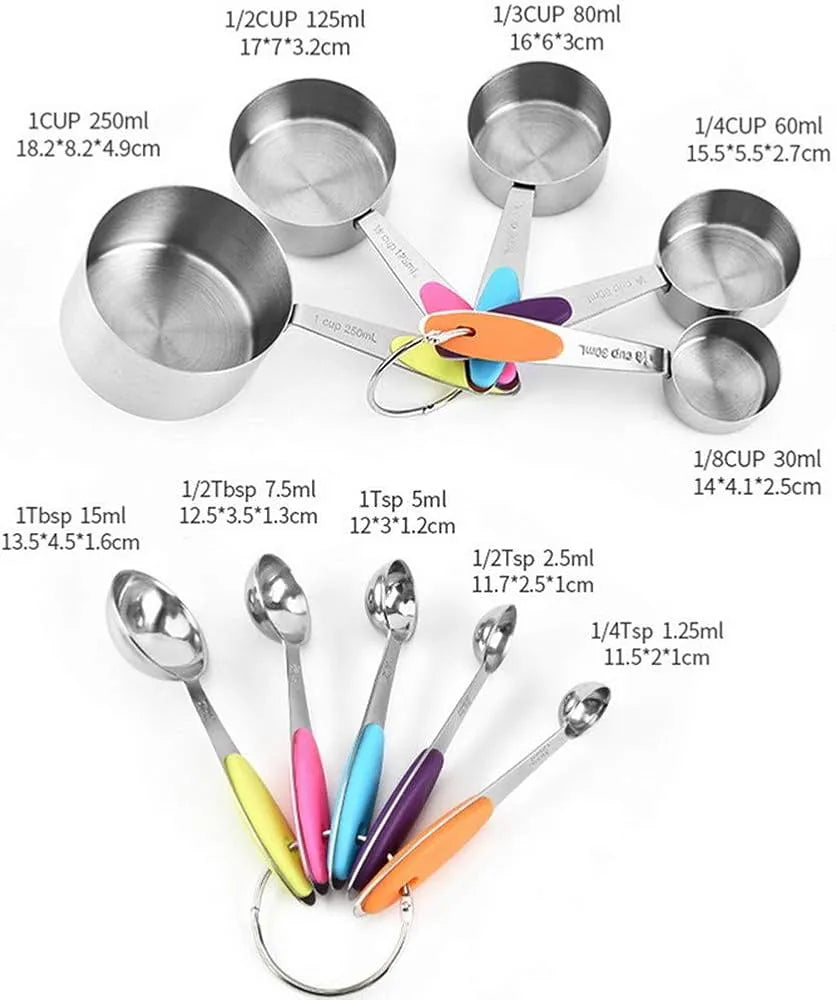 Lot de 10 cups en acier inoxydable