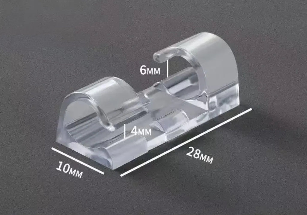 Lot de 20 supports de câbles autocollants