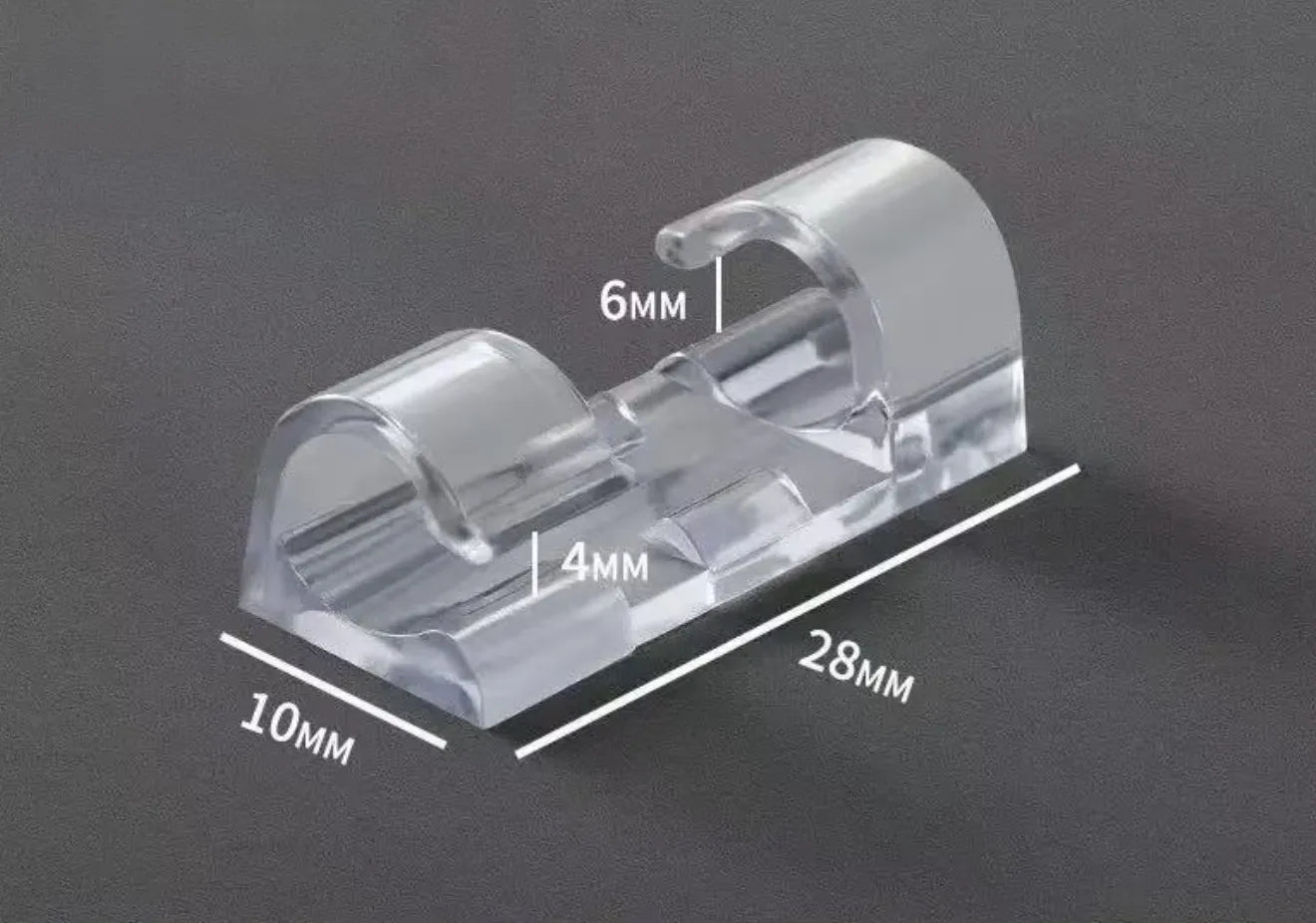 Lot de 20 supports de câbles autocollants