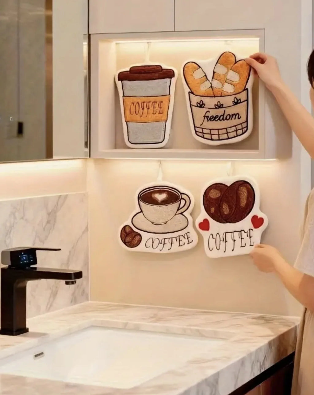 Lot de 4 serviettes de cuisine