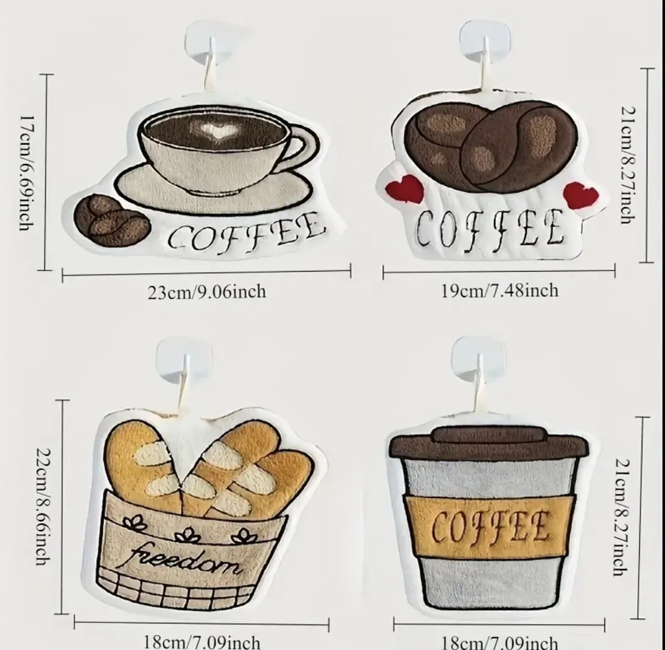 Lot de 4 serviettes de cuisine