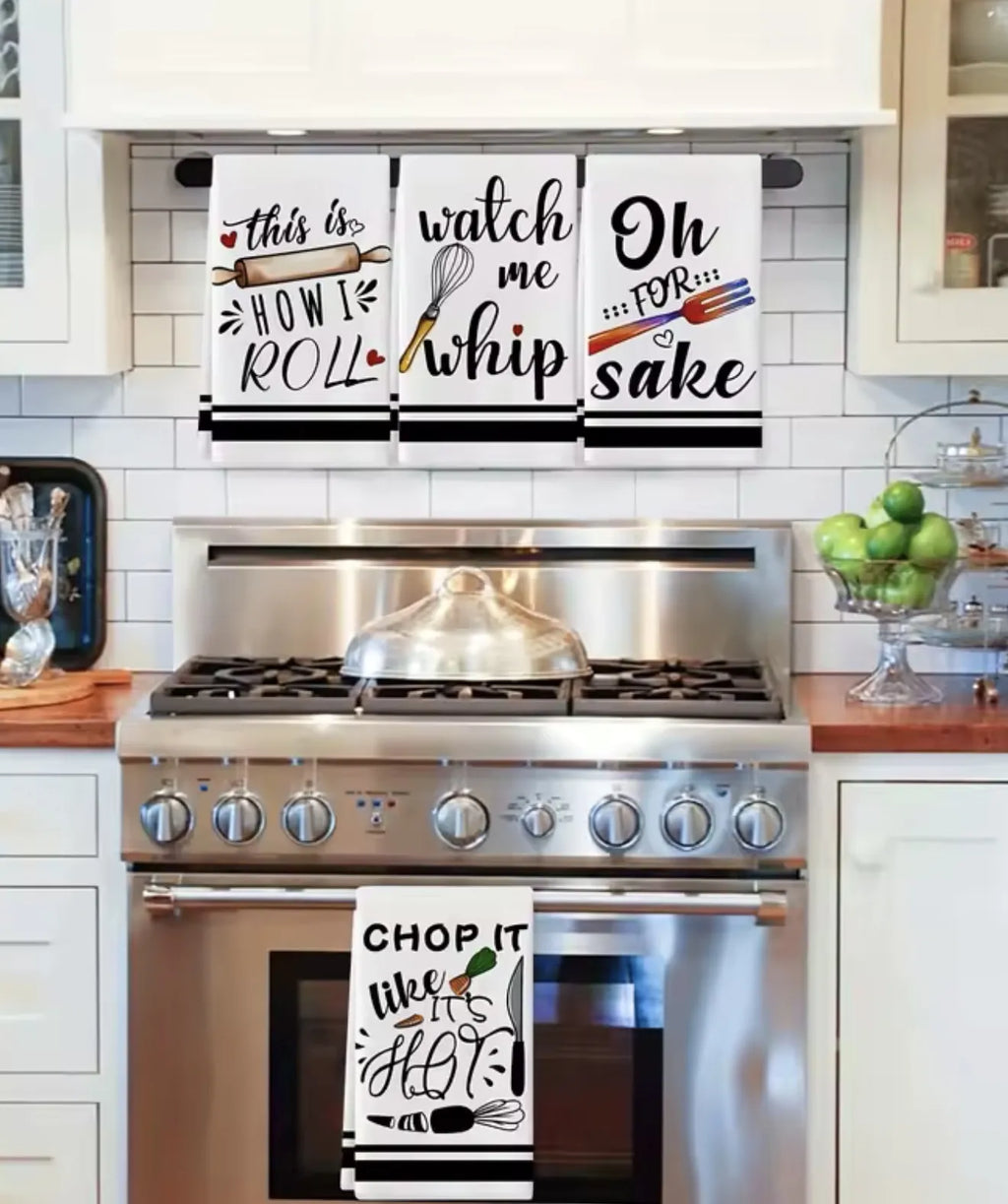 Lot de 4 serviettes de cuisine