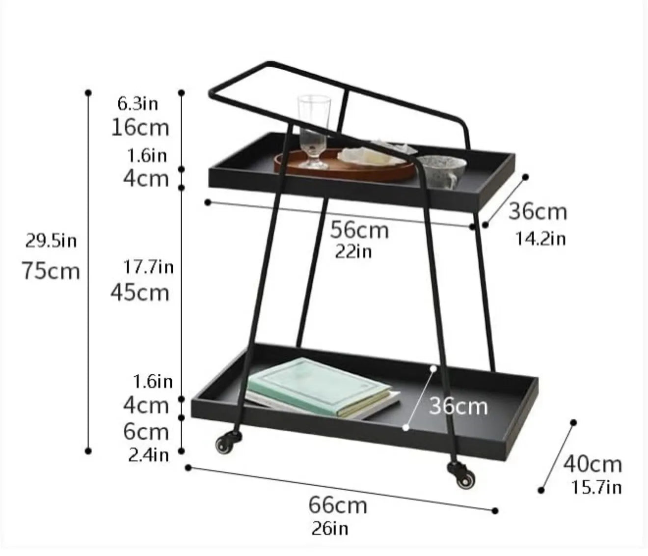 Chariot multifonctions en métal