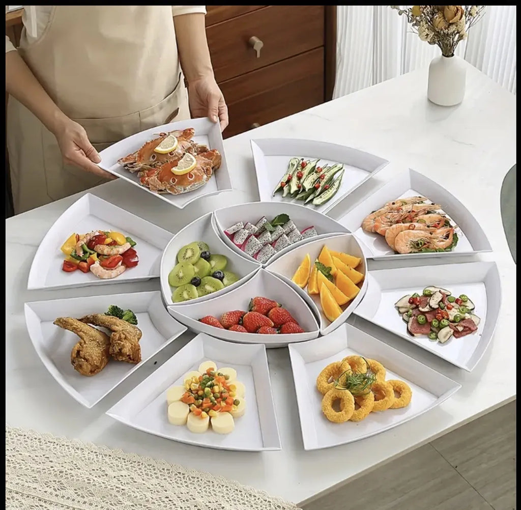 Lot de 12 assiettes en mélamine