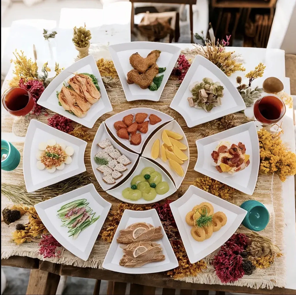 Lot de 12 assiettes en mélamine