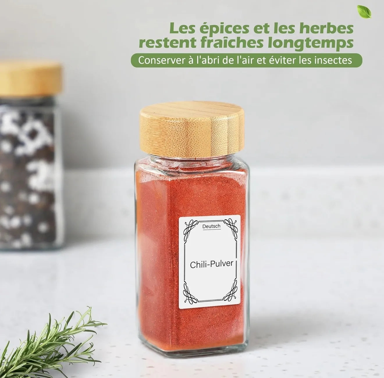 Lot de 10 bocaux à épices