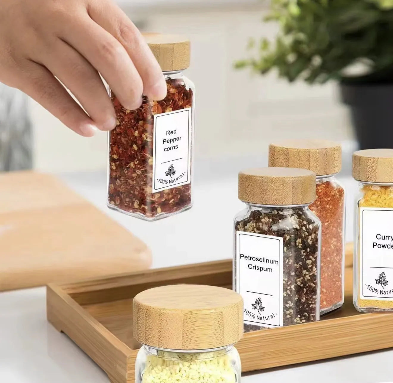 Lot de 10 bocaux à épices