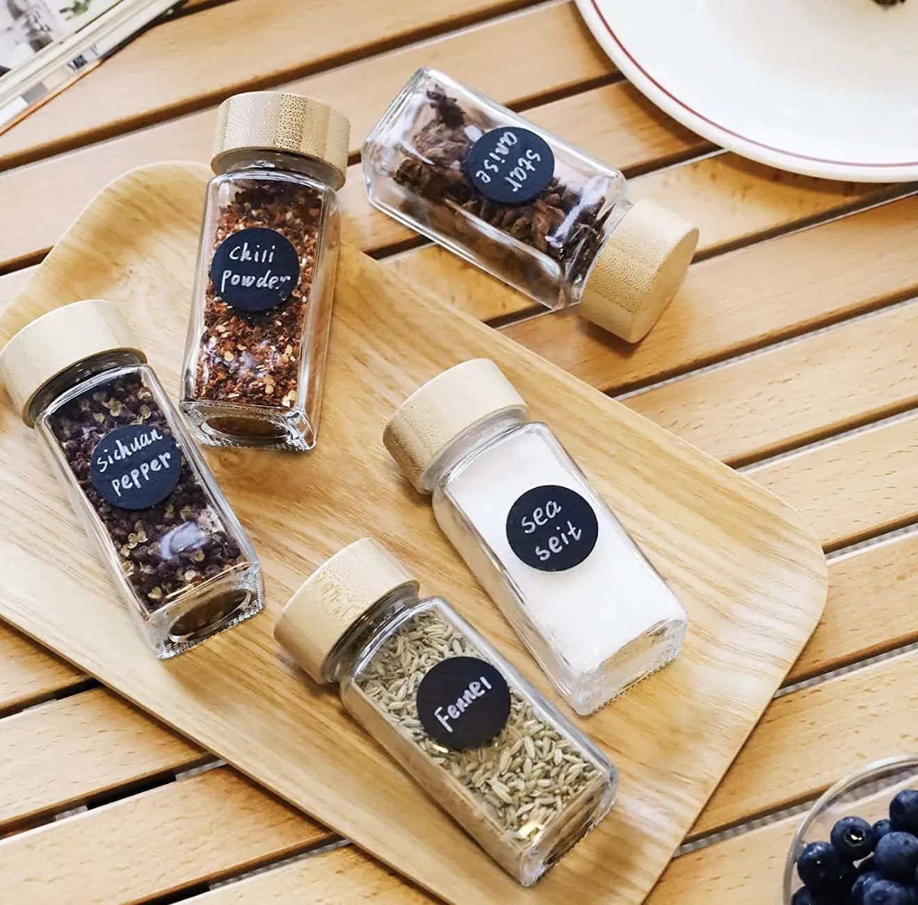 Lot de 10 bocaux à épices