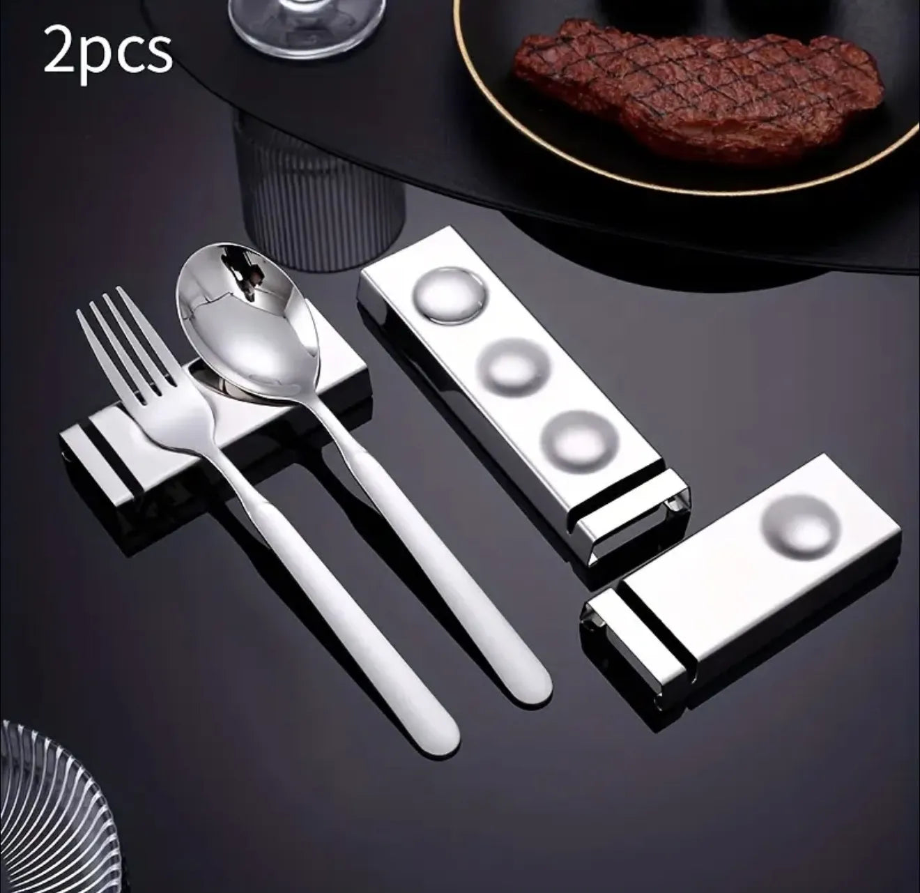 Lot de 2 supports à couverts