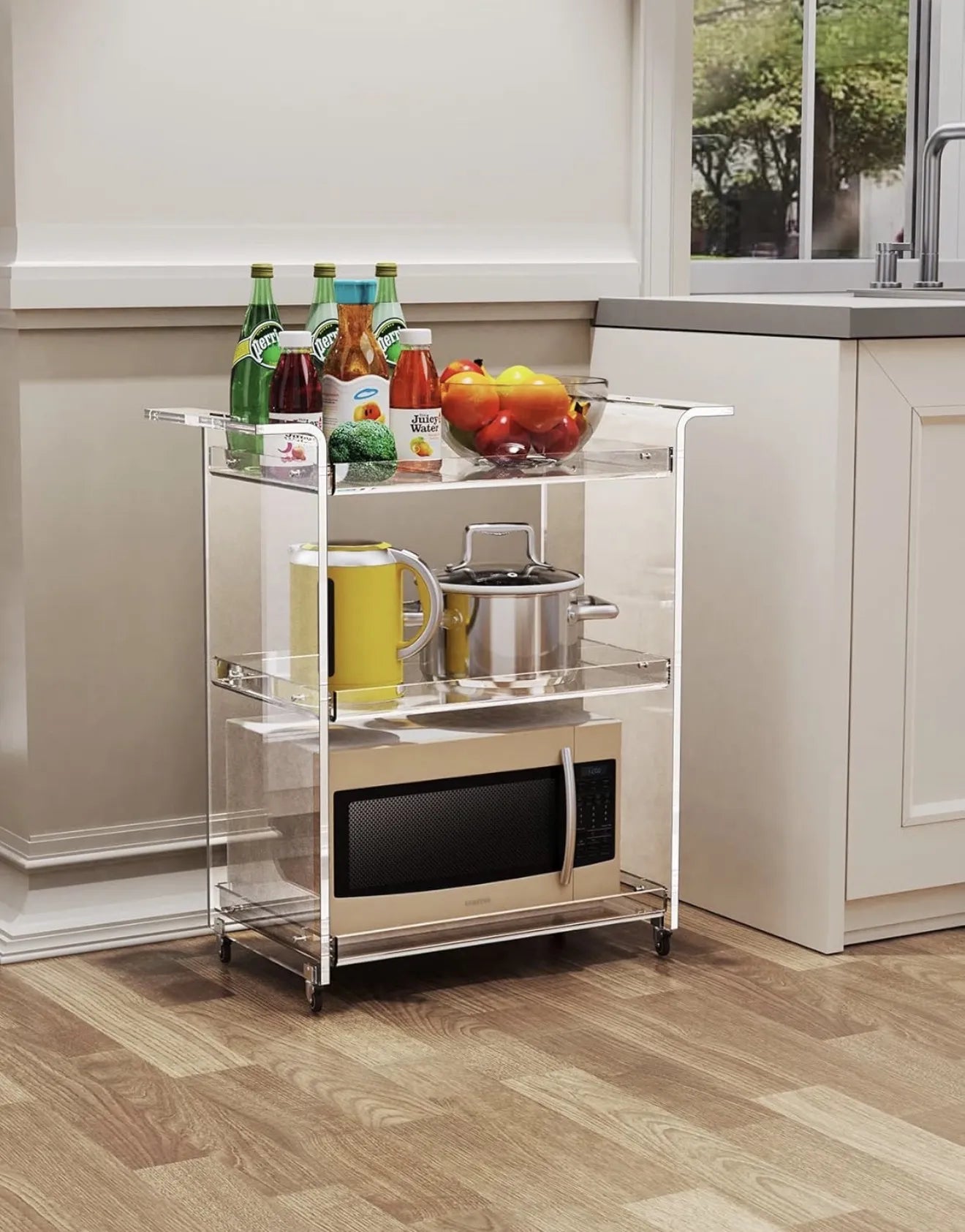 Desserte en plexiglass