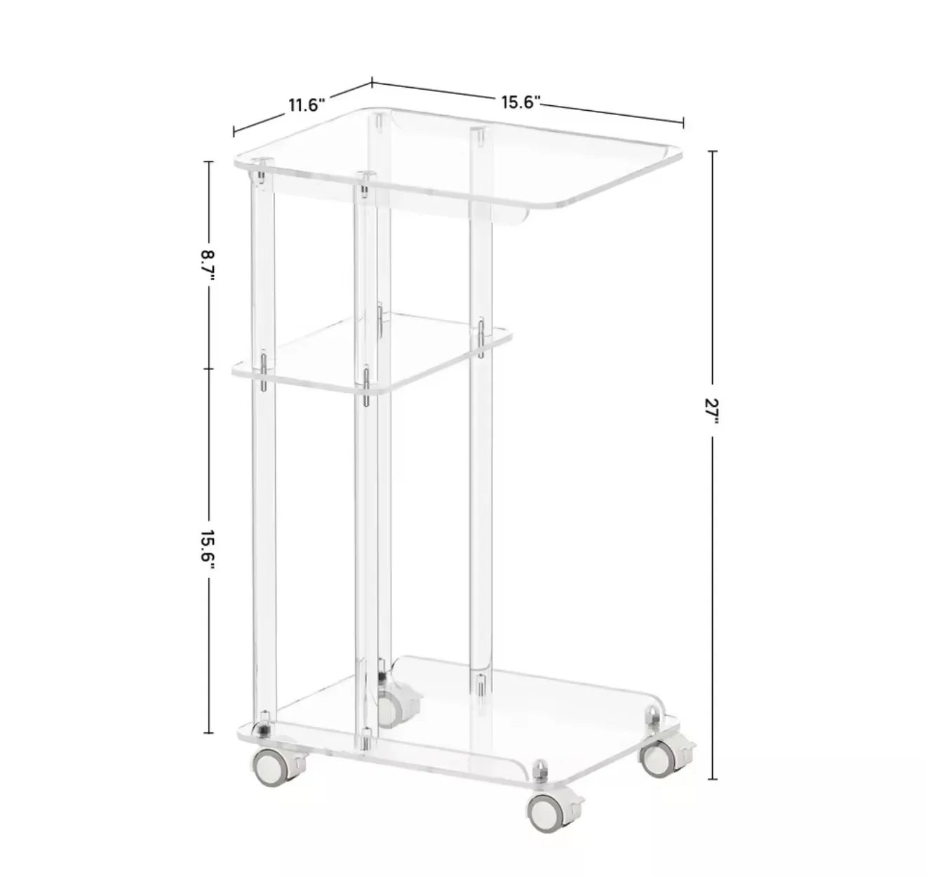 Table d'appoint en plexiglass