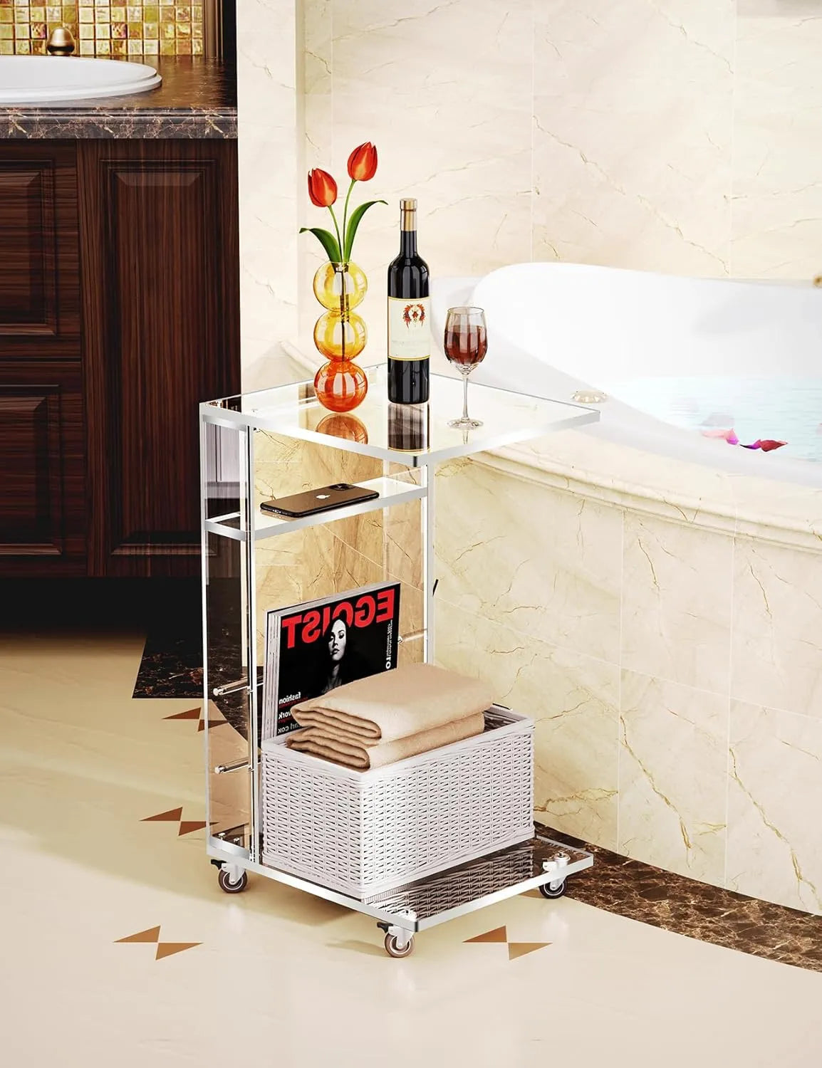 Table d'appoint en plexiglas