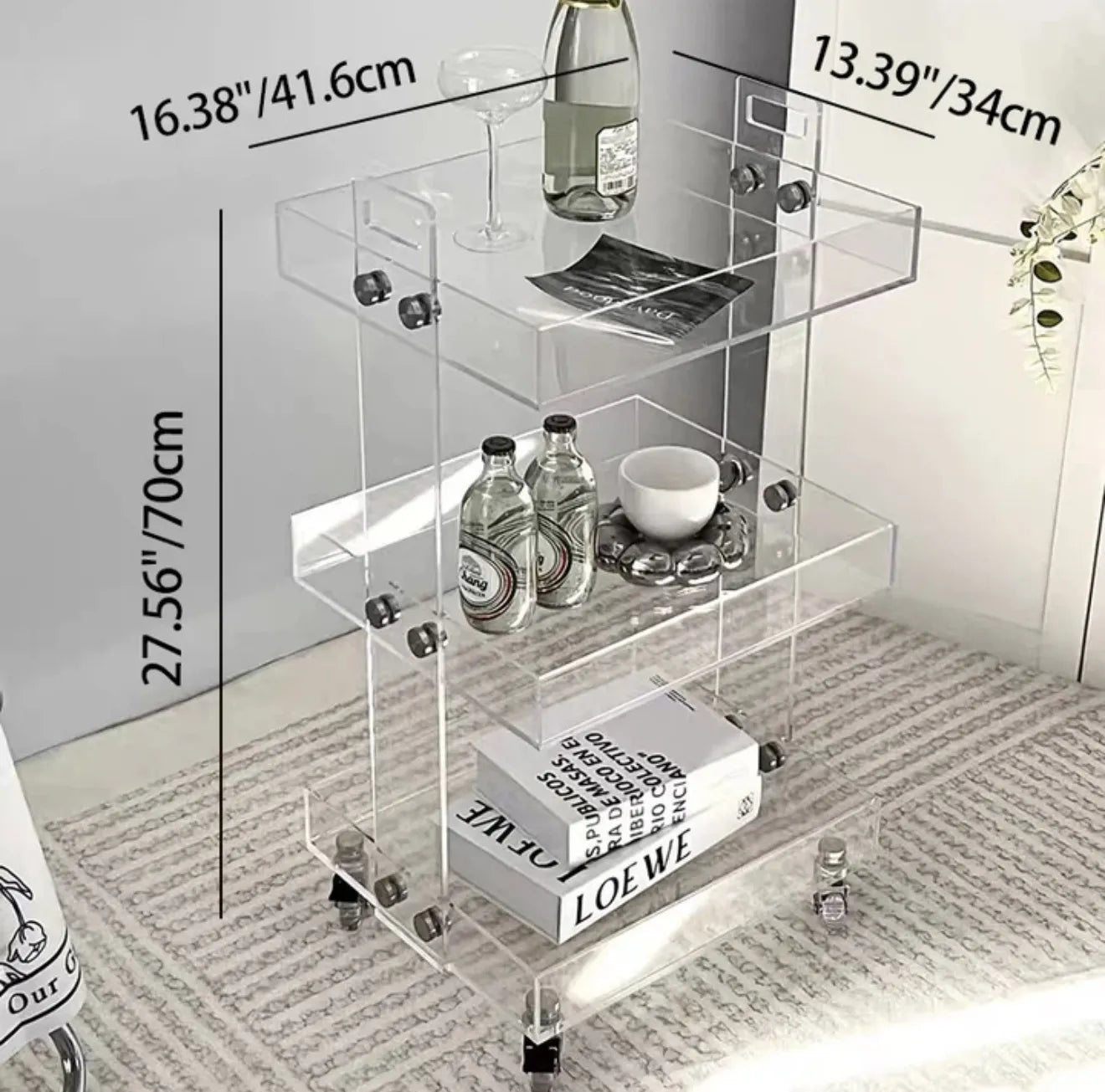 Chariot en plexiglass