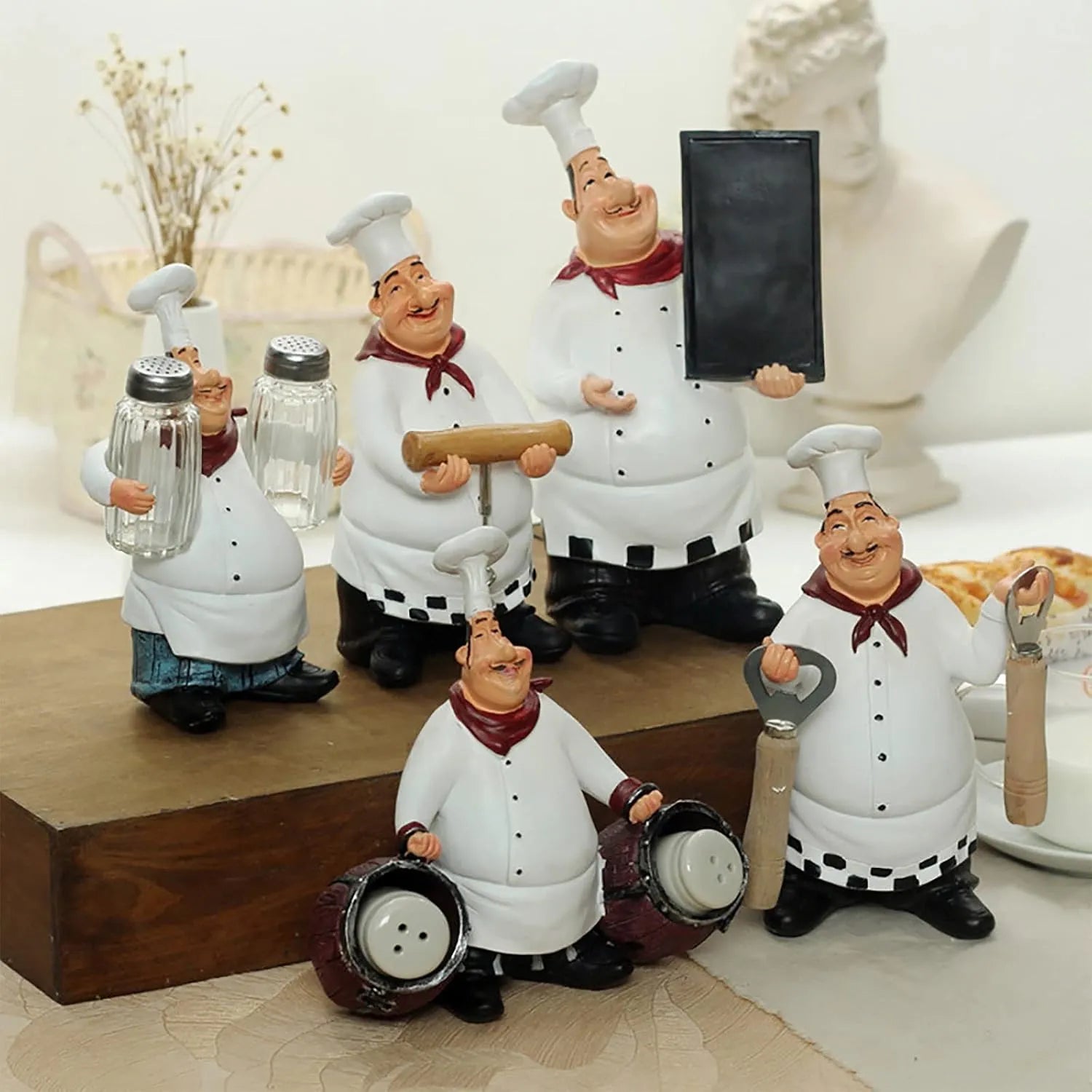 Set chef en résine tableau