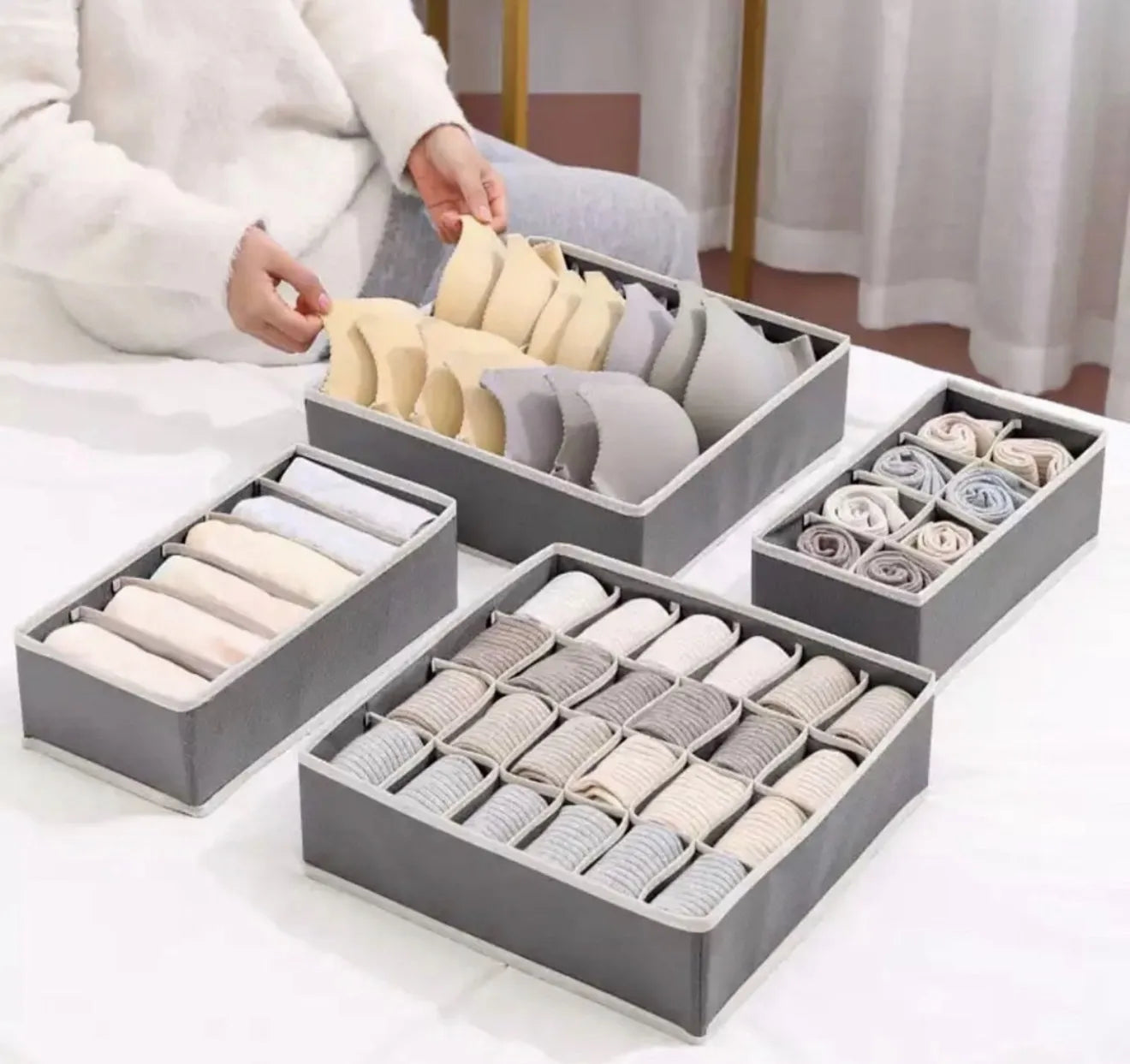 Lot de 4 organisateurs sous vêtements