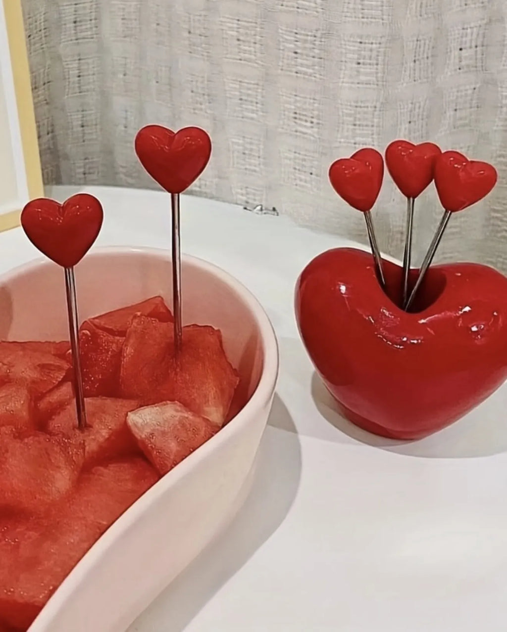 Lot de 10 fourchettes à dessert + support