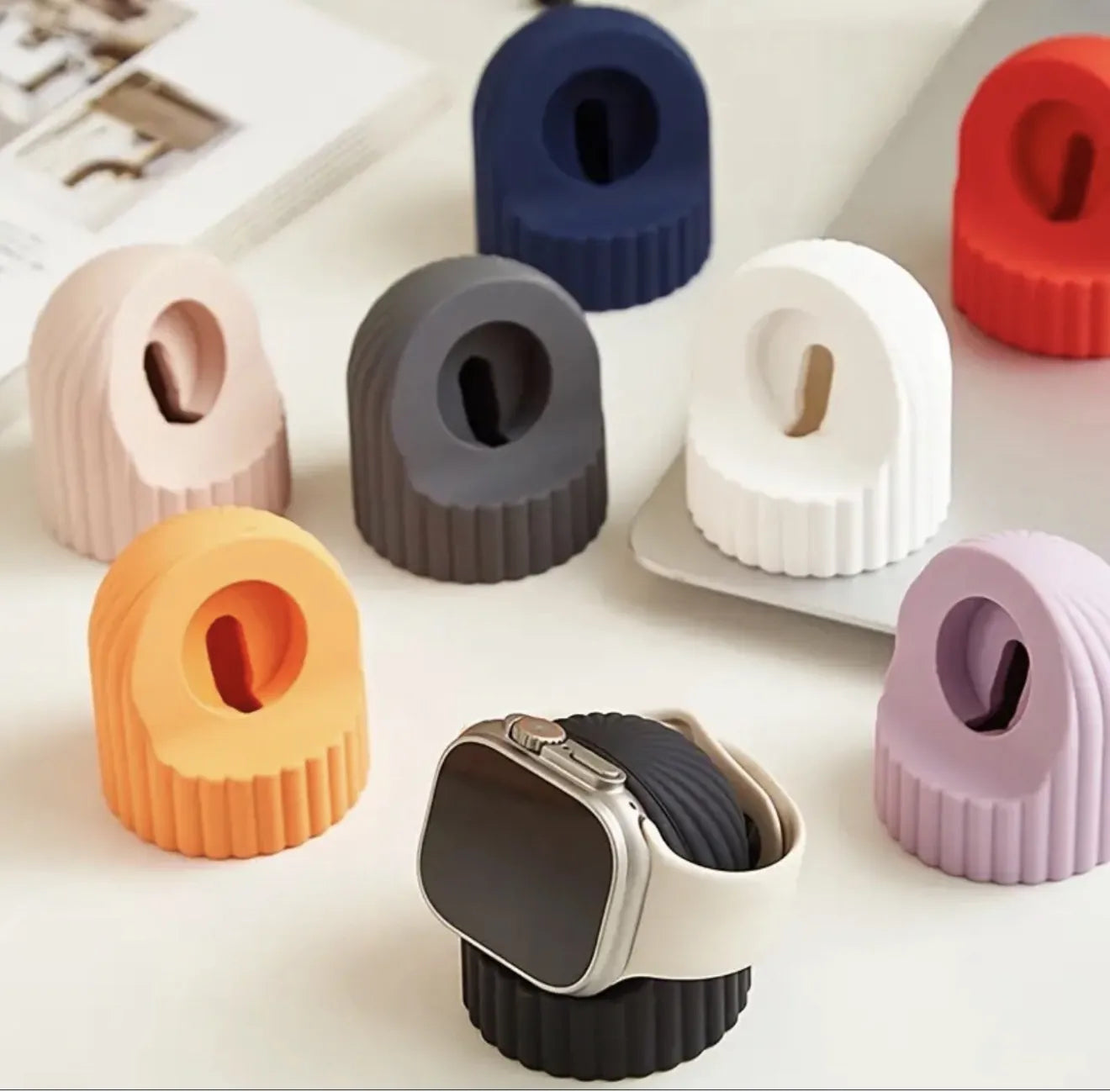 Support de chargeur apple watch en silicone